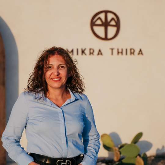 Ioanna Vamvakouri – new president of the Santorini Winemakers association Ioanna Vamvakouri – new president of the Santorini Winemakers association